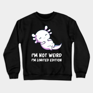 Cute Mexican Walking Fish Quirky Kawaii Axolotl Humor Crewneck Sweatshirt